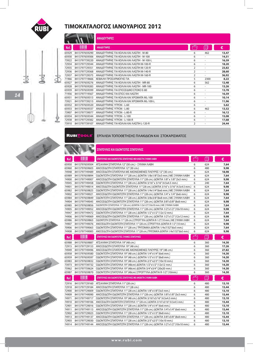 ΑΝΑΔΕΥΤΗΡΑΣ ΓΙΑ ΚΟΛΛΑ ΚΑΙ ΛΑΣΠΗ M-140-R 2-28,60 72937 8413797729375 ΑΝΑΔΕΥΤΗΡΑΣ ΓΙΑ ΚΟΛΛΑ ΚΑΙ ΛΑΣΠΗ M-160-R 2-36,92 71966 8413797719666 ΚΕΦΑΛΗ ΠΡΟΣΑΡΜΟΓΗΣ ΓΙΑ 5 2300 8,22 65927 8413797659276