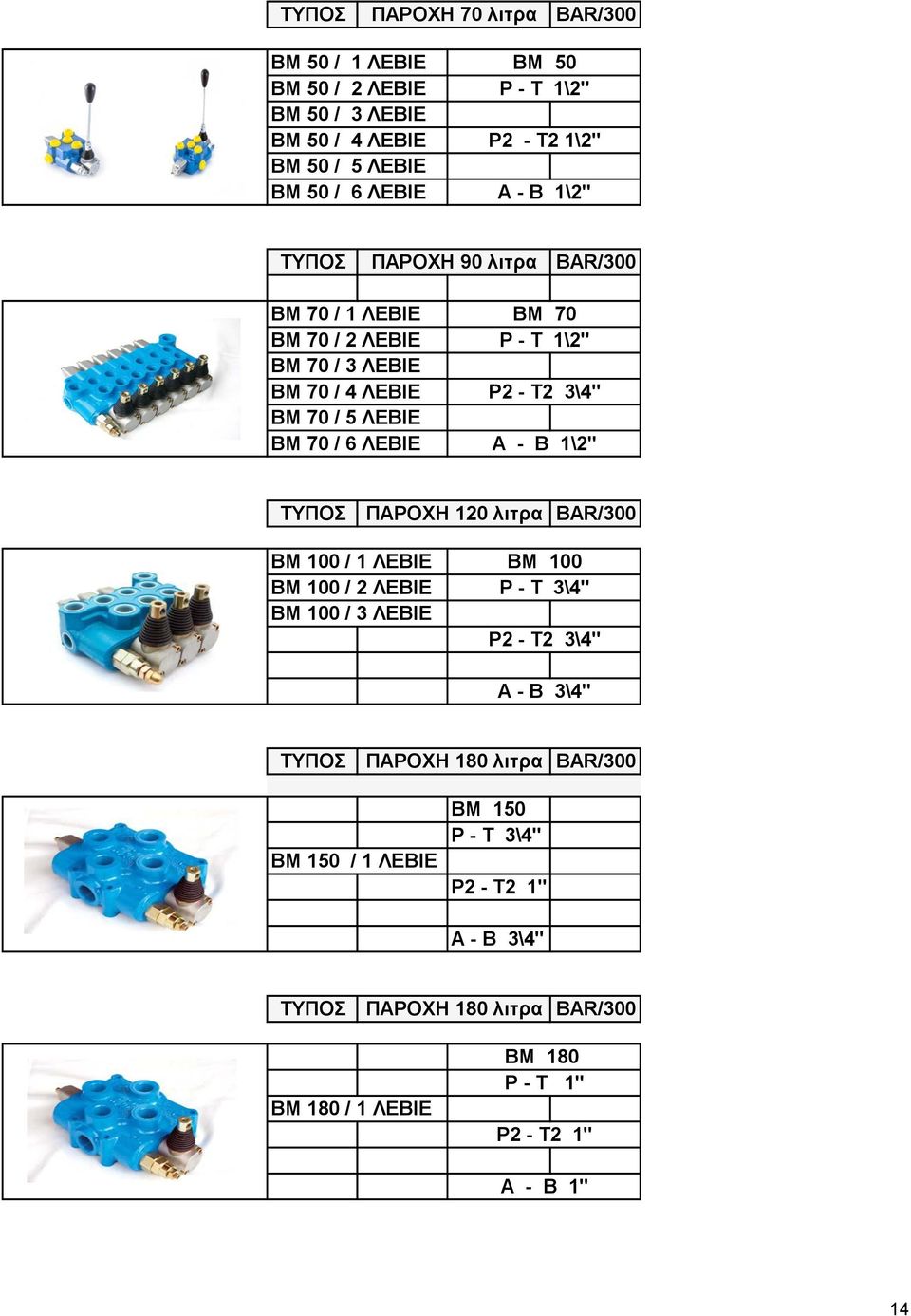 T2 3\4" A - B " ΠΑΡΟΧΗ 120 λιτρα BAR/300 ΒΜ 100 / 1 ΛΕΒΙΕ ΒΜ 100 / 2 ΛΕΒΙΕ ΒΜ 100 / 3 ΛΕΒΙΕ ΒΜ 100 P - T 3\4" P2 - T2 3\4" A - B 3\4" ΠΑΡΟΧΗ 180