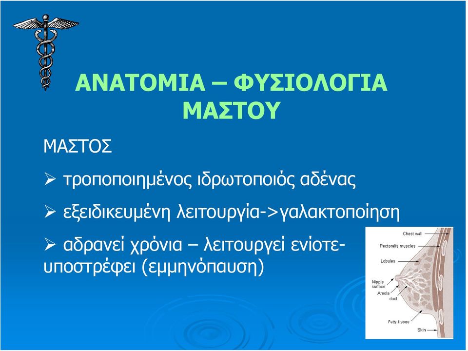 εξειδικευμένη λειτουργία->γαλακτοποίηση