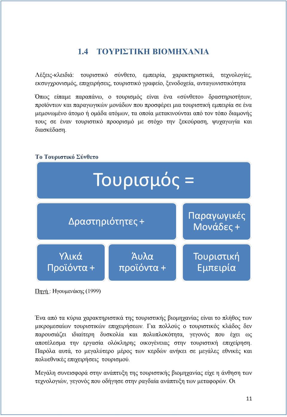 τον τόπο διαμονής τους σε έναν τουριστικό προορισμό με στόχο την ξεκούραση, ψυχαγωγία και διασκέδαση.