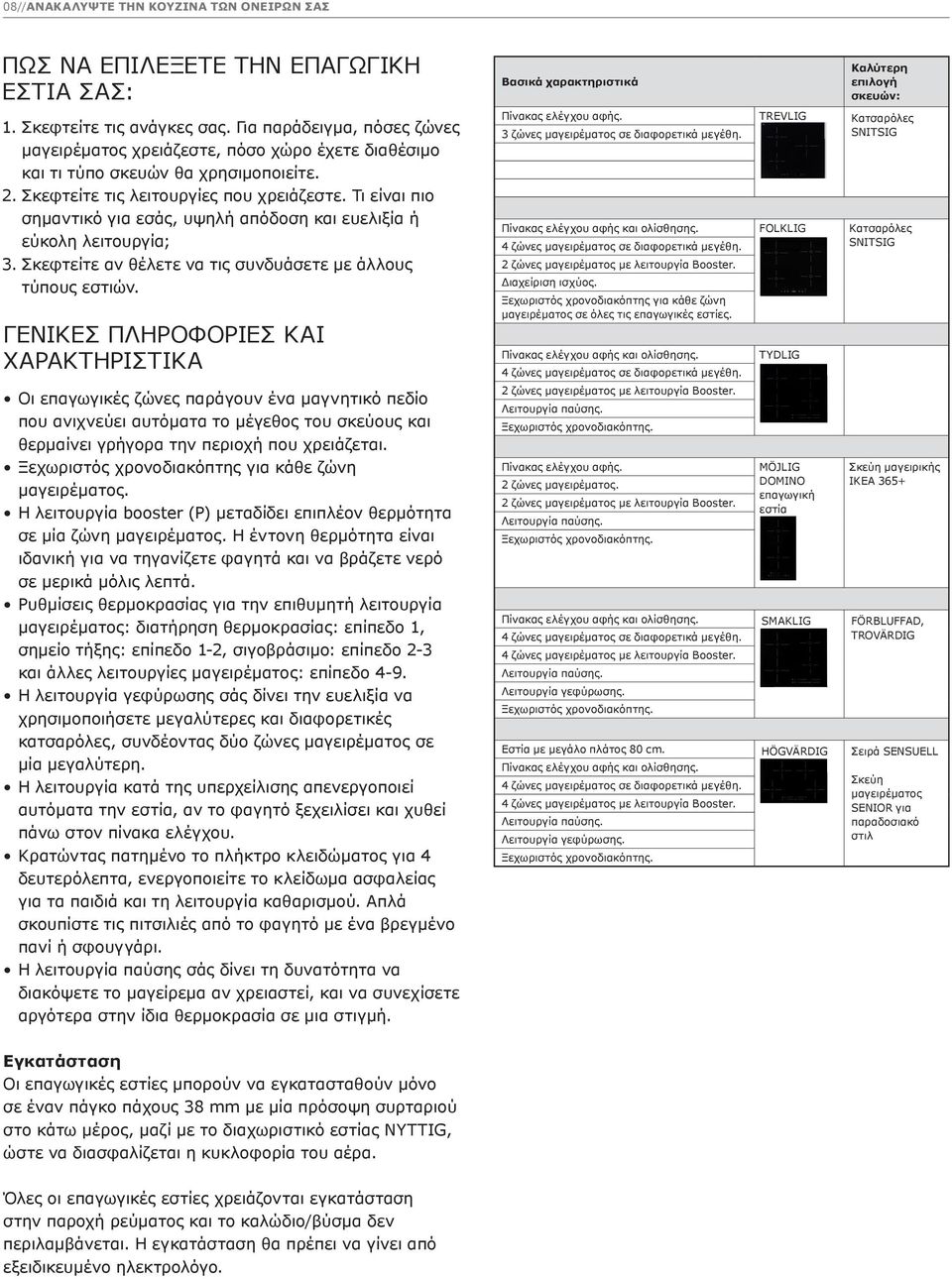 Τι είναι πιο σημαντικό για εσάς, υψηλή απόδοση και ευελιξία ή εύκολη λειτουργία; 3. Σκεφτείτε αν θέλετε να τις συνδυάσετε με άλλους τύπους εστιών.