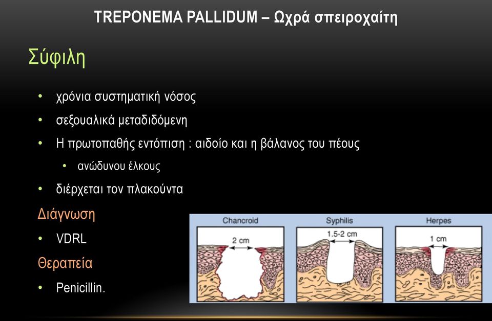 εντόπιση : αιδοίο και η βάλανος του πέους ανώδυνου