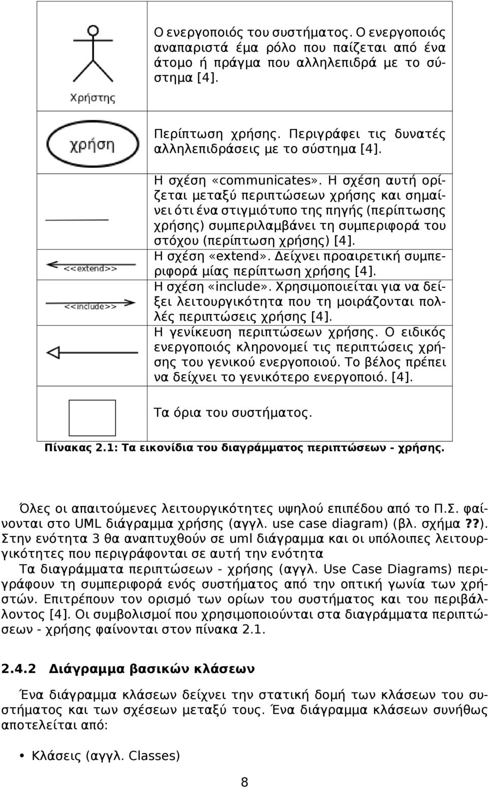 Η σχέση αυτή ορίζεται μεταξύ περιπτώσεων χρήσης και σημαίνει ότι ένα στιγμιότυπο της πηγής (περίπτωσης χρήσης) συμπεριλαμβάνει τη συμπεριφορά του στόχου (περίπτωση χρήσης) [4]. Η σχέση «extend».