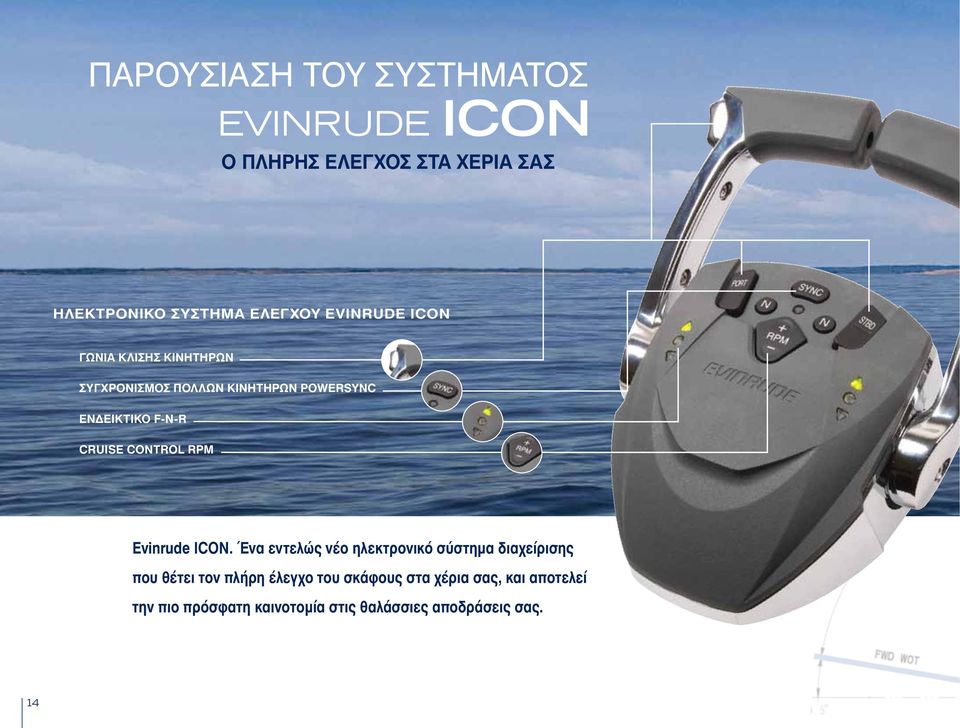 CONTROL RPM Evinrude ICON.