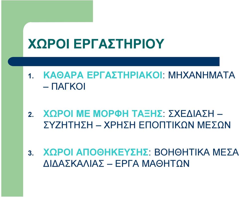 ΧΩΡΟΙ ΜΕ ΜΟΡΦΗ ΤΑΞΗΣ: ΣΧΕΔΙΑΣΗ ΣΥΖΗΤΗΣΗ ΧΡΗΣΗ