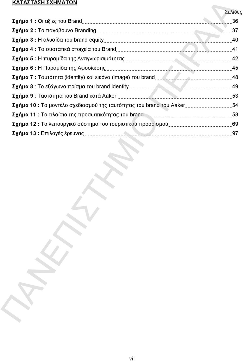 brand 48 Σχήμα 8 : Το εξάγωνο πρίσμα του brand identity 49 Σχήμα 9 : Ταυτότητα του Brand κατά Aaker 53 Σχήμα 10 : Το μοντέλο σχεδιασμού της ταυτότητας του brand