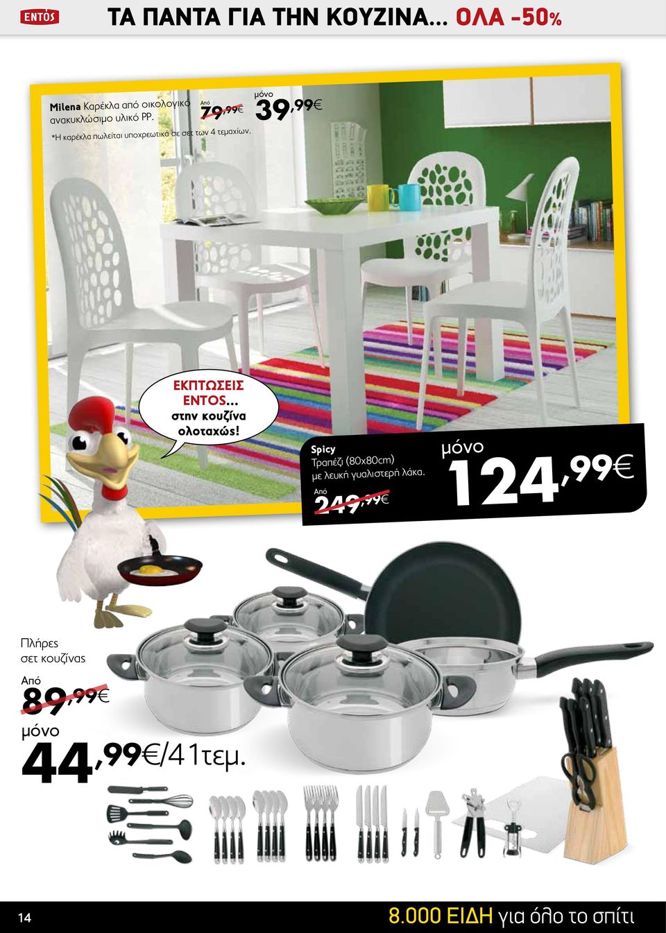 79,99 *Η καρέκλα πωλείται υποχρεωτικά σε σετ των 4 τεμαχίων.