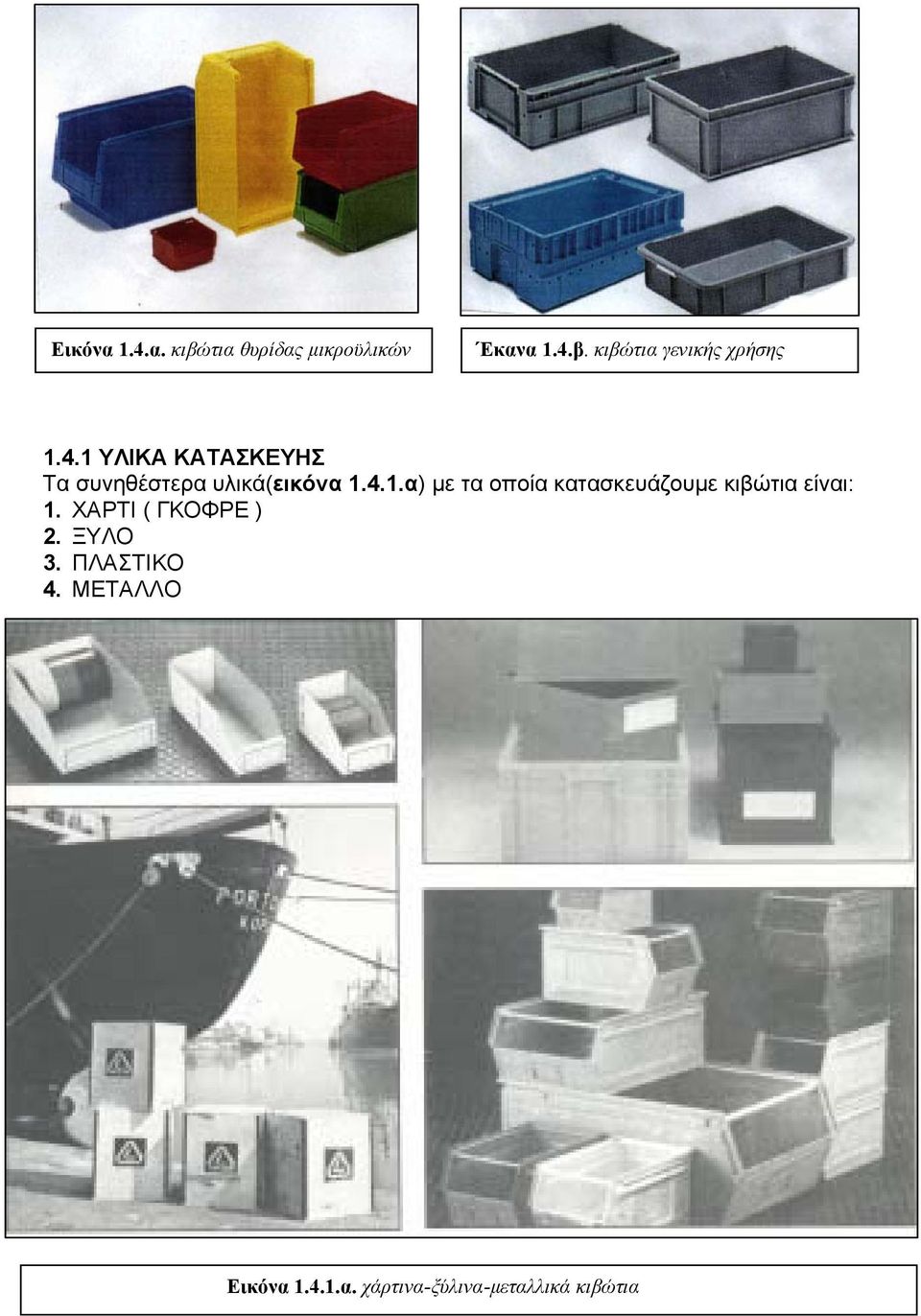 ΧΑΡΤΙ ( ΓΚΟΦΡΕ ) 2. ΞΥΛΟ 3. ΠΛΑΣΤΙΚΟ 4. ΜΕΤΑΛΛΟ Εικόνα 