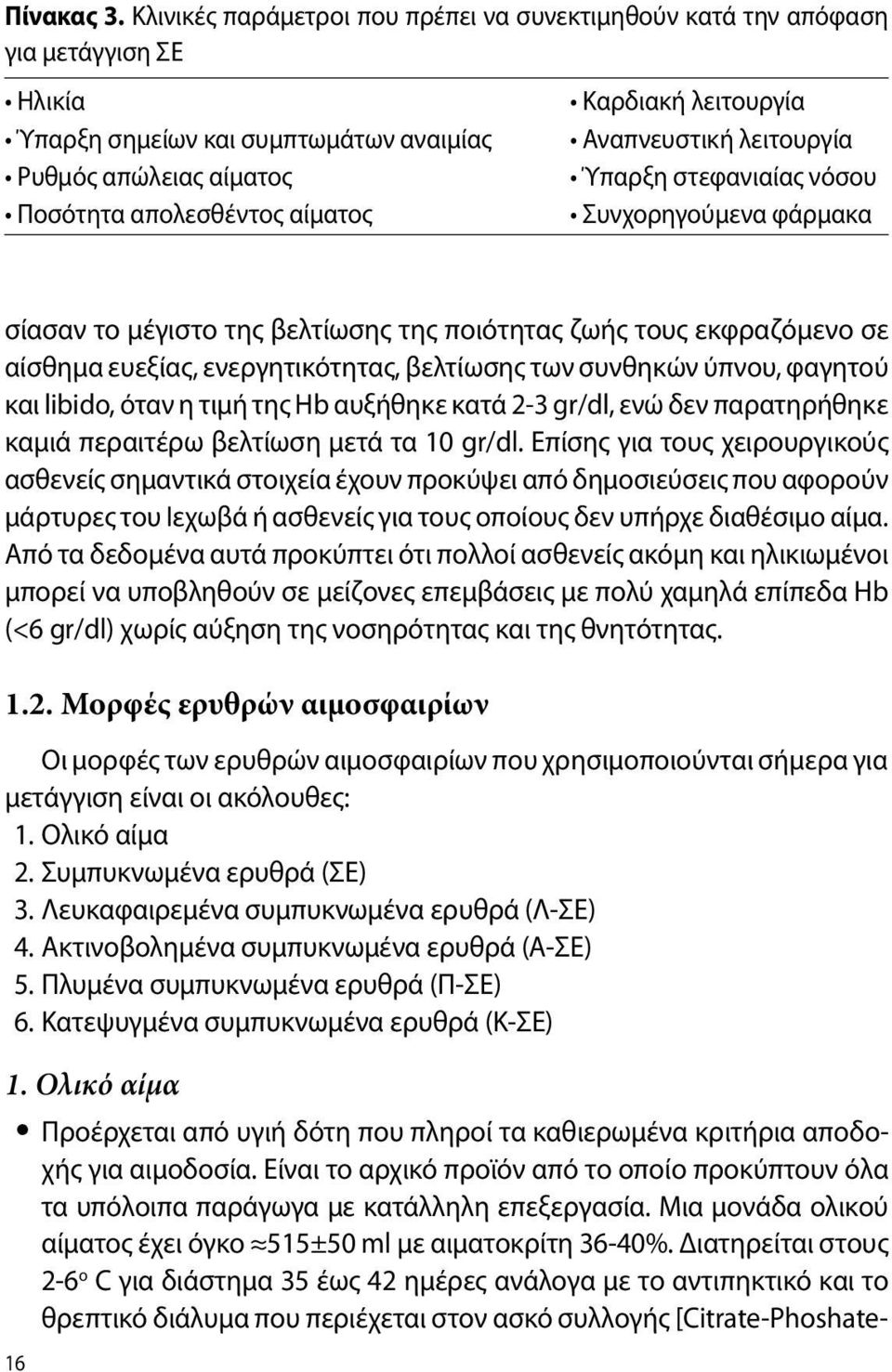 λειτουργία Αναπνευστική λειτουργία Ύπαρξη στεφανιαίας νόσου Συνχορηγούμενα φάρμακα σίασαν το μέγιστο της βελτίωσης της ποιότητας ζωής τους εκφραζόμενο σε αίσθημα ευεξίας, ενεργητικότητας, βελτίωσης