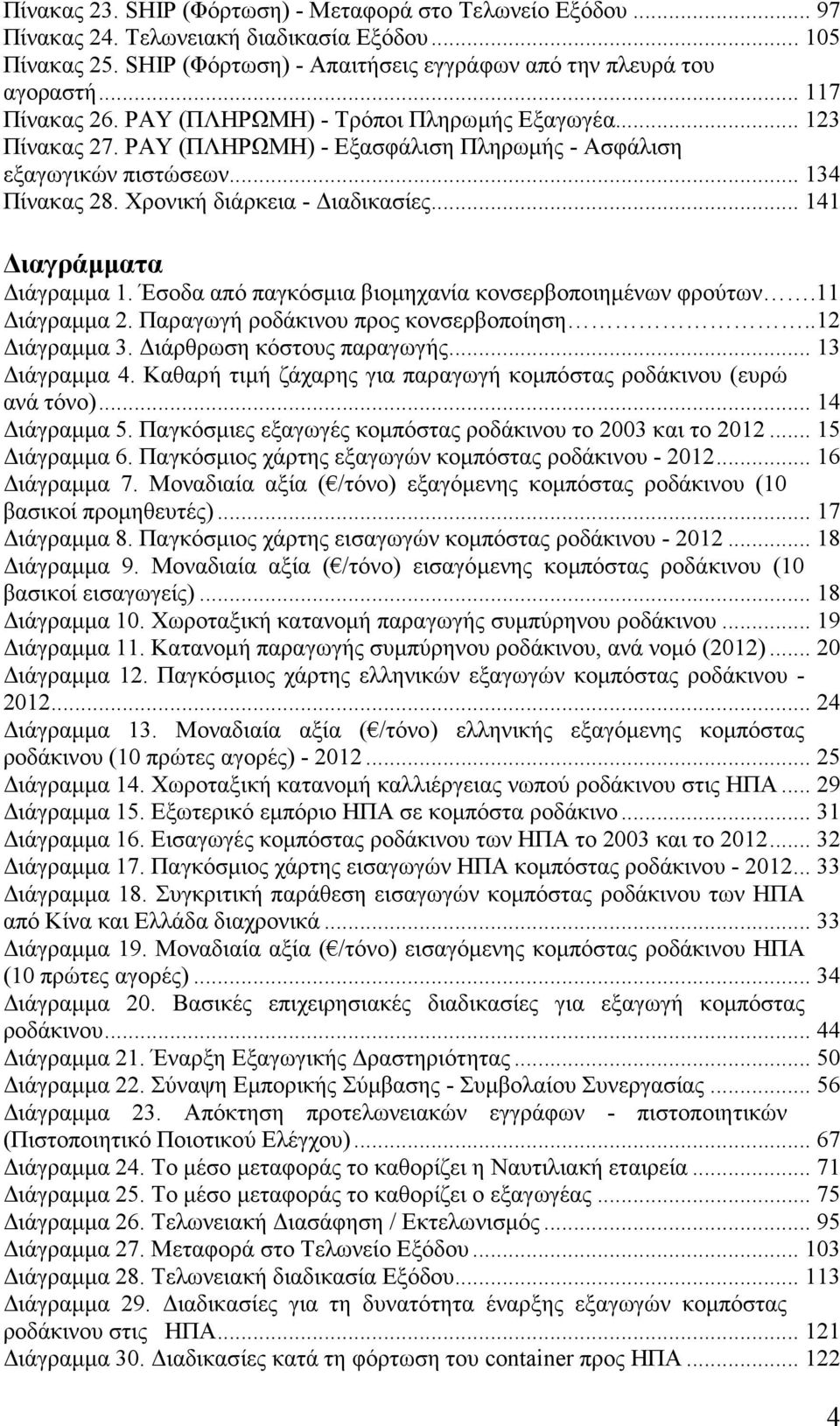 .. 141 Διαγράμματα Διάγραμμα 1. Έσοδα από παγκόσμια βιομηχανία κονσερβοποιημένων φρούτων.11 Διάγραμμα 2. Παραγωγή ροδάκινου προς κονσερβοποίηση..12 Διάγραμμα 3. Διάρθρωση κόστους παραγωγής.