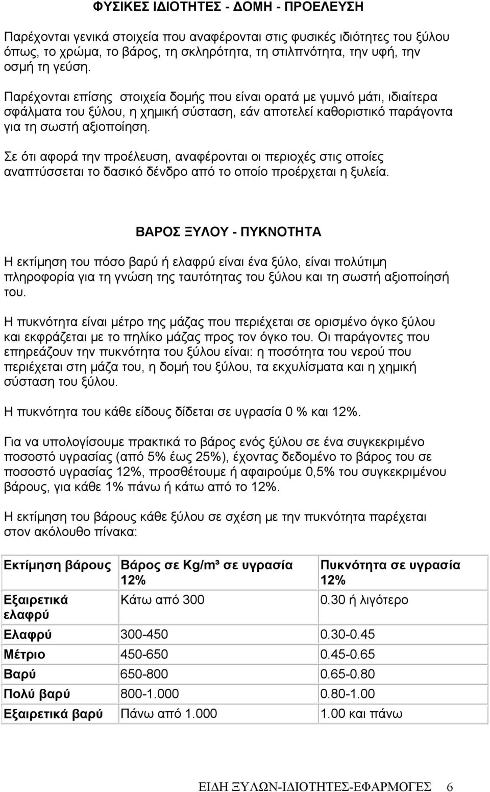 Σε ότι αφορά την προέλευση, αναφέρονται οι περιοχές στις οποίες αναπτύσσεται το δασικό δένδρο από το οποίο προέρχεται η ξυλεία.