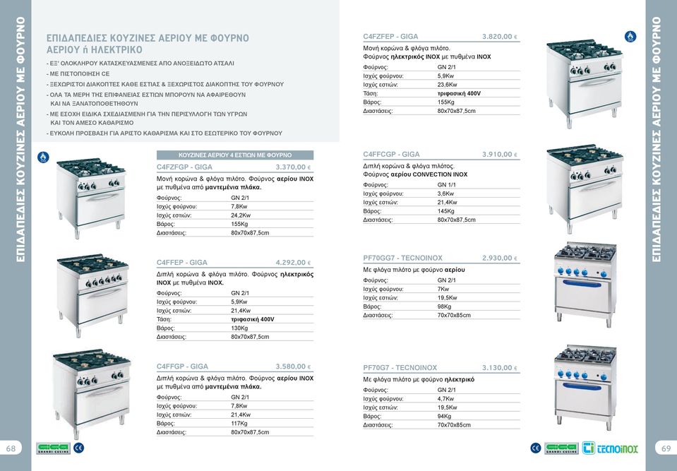 ΚΑΘΑΡΙΣΜΟ - ΕΥΚΟΛΗ ΠΡΟΣΒΑΣΗ ΓΙΑ ΑΡΙΣΤΟ ΚΑΘΑΡΙΣΜΑ ΚΑΙ ΣΤΟ ΕΣΩΤΕΡΙΚΟ ΤΟΥ ΦΟΥΡΝΟΥ ΚΟΥΖΙΝΕΣ ΑΕΡΙΟΥ 4 ΕΣΤΙΩΝ ΜΕ ΦΟΥΡΝΟ C4FZFGP - GIGA 3.370,00 Μονή κορώνα & φλόγα πιλότο.