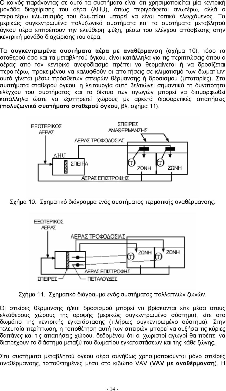 Τα µερικώς συγκεντρωµένα πολυζωνικά συστήµατα και τα συστήµατα µεταβλητού όγκου αέρα επιτρέπουν την ελεύθερη ψύξη, µέσω του ελέγχου απόσβεσης στην κεντρική µονάδα διαχείρισης του αέρα.