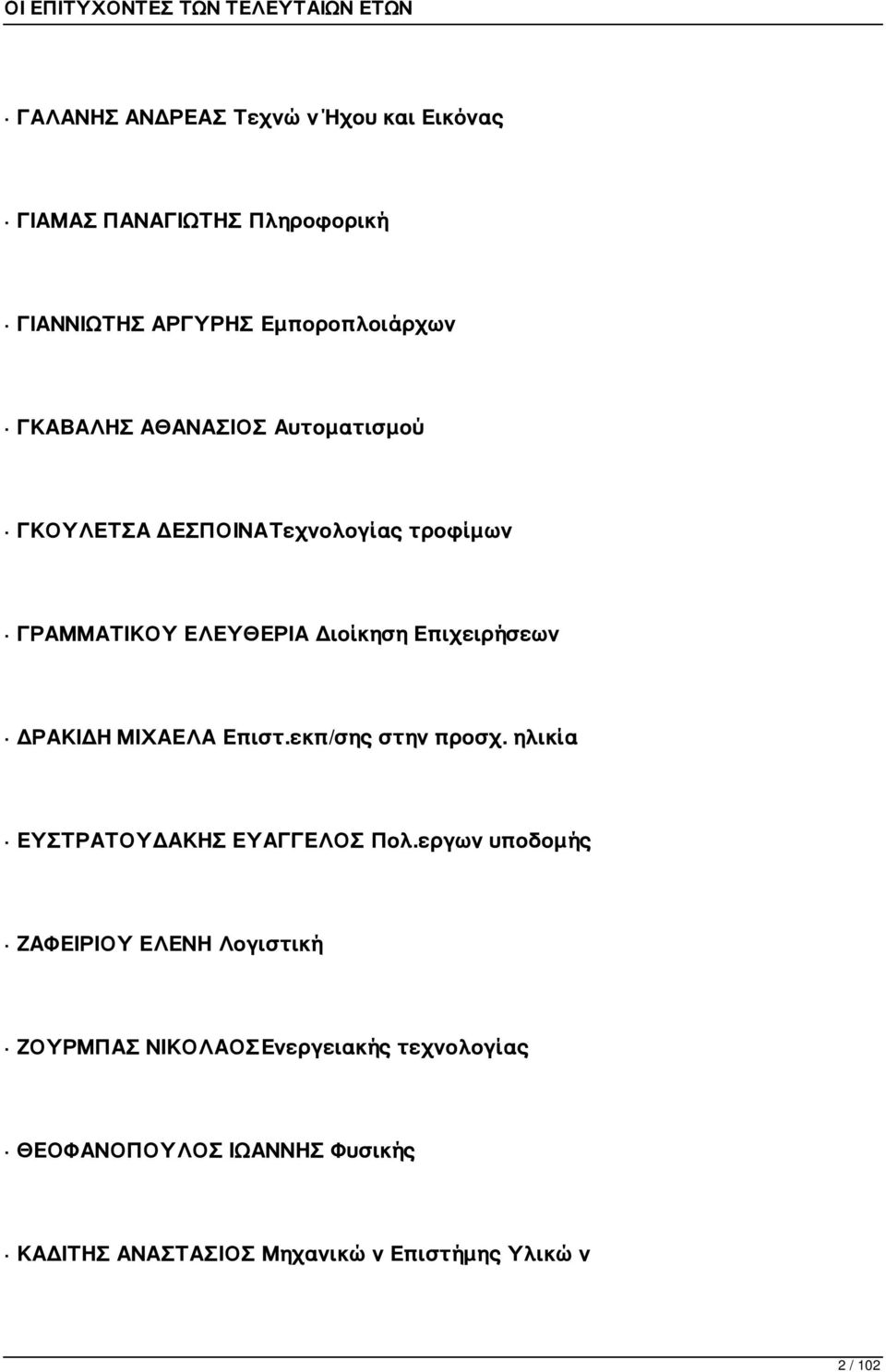 ΜΙΧΑΕΛΑ Επιστ.εκπ/σης στην προσχ. ηλικία ΕΥΣΤΡΑΤΟΥΔΑΚΗΣ ΕΥΑΓΓΕΛΟΣ Πολ.