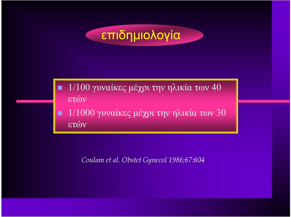 γυναίκες μέχρι την ηλικία των 30