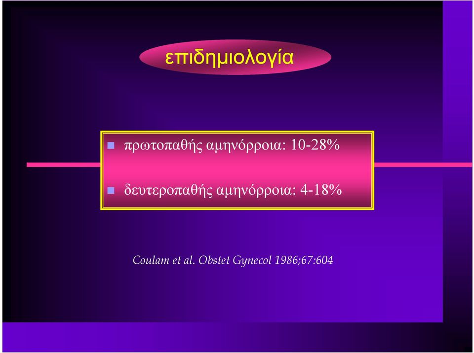 δευτεροπαθής αμηνόρροια: