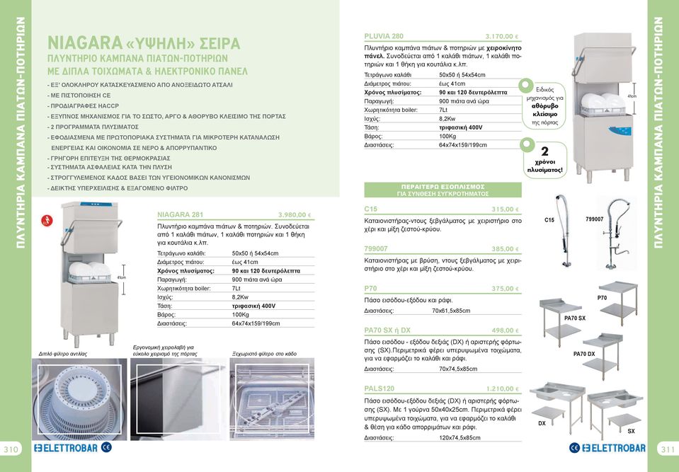 & ΑΠΟΡΡΥΠΑΝΤΊΚΟ - ΓΡΉΓΟΡΉ ΕΠΊΤΕΥΞΉ ΤΉΣ ΘΕΡΜΟΚΡΑΣΊΑΣ - ΣΥΣΤΉΜΑΤΑ ΑΣΦΑΛΕΊΑΣ ΚΑΤΑ ΤΉΝ ΠΛΥΣΉ - ΣΤΡΟΓΓΥΛΕΜΕΝΟΣ ΚΑΔΟΣ ΒΑΣΕΊ ΤΩΝ ΥΓΕΊΟΝΟΜΊΚΩΝ ΚΑΝΟΝΊΣΜΩΝ - ΔΕΊΚΤΉΣ ΥΠΕΡΧΕΊΛΊΣΉΣ & ΕΞΑΓΟΜΕΝΟ ΦΊΛΤΡΟ 41 NIAGARA