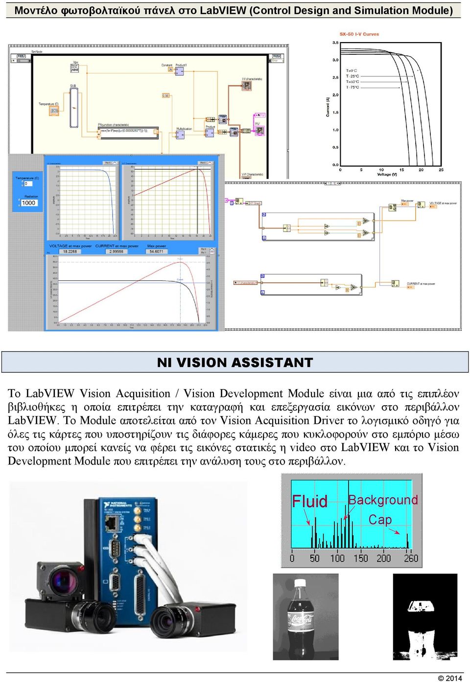 To Module αποτελείται από τον Vision Acquisition Driver το λογισμικό οδηγό για όλες τις κάρτες που υποστηρίζουν τις διάφορες κάμερες που κυκλοφορούν στο