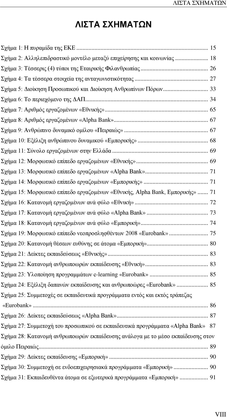 .. 34 Σχήμα 7: Αριθμός εργαζομένων «Εθνικής»... 65 Σχήμα 8: Αριθμός εργαζομένων «Alpha Bank»... 67 Σχήμα 9: Ανθρώπινο δυναμικό ομίλου «Πειραιώς»... 67 Σχήμα 10: Εξέλιξη ανθρώπινου δυναμικού «Εμπορικής».