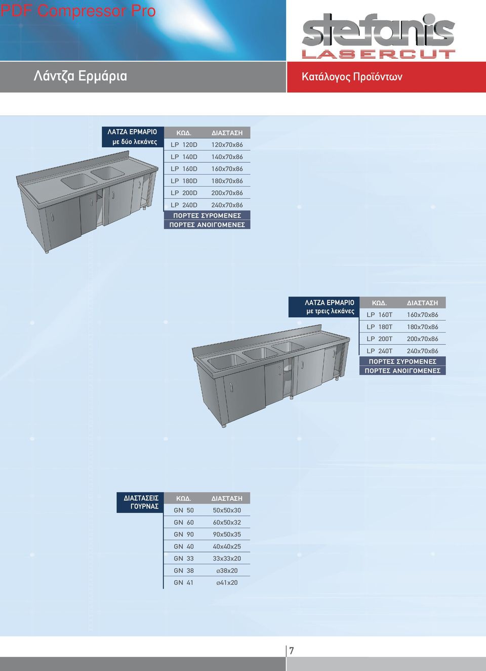 LP 160T LP 180T LP 200T LP 240T 160x70x86 180x70x86 200x70x86 ΠΟΡΤΕΣ ΣΥΡΟΜΕΝΕΣ ΠΟΡΤΕΣ ΑΝΟΙΓΟΜΕΝΕΣ