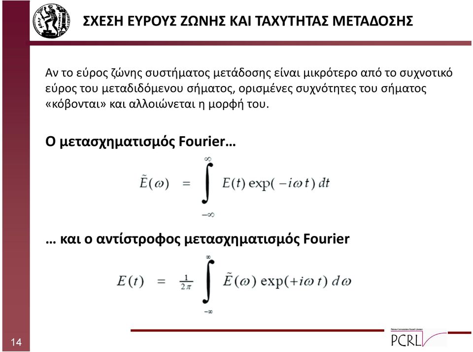 σήματος, ορισμένες συχνότητες του σήματος «κόβονται» και αλλοιώνεται η