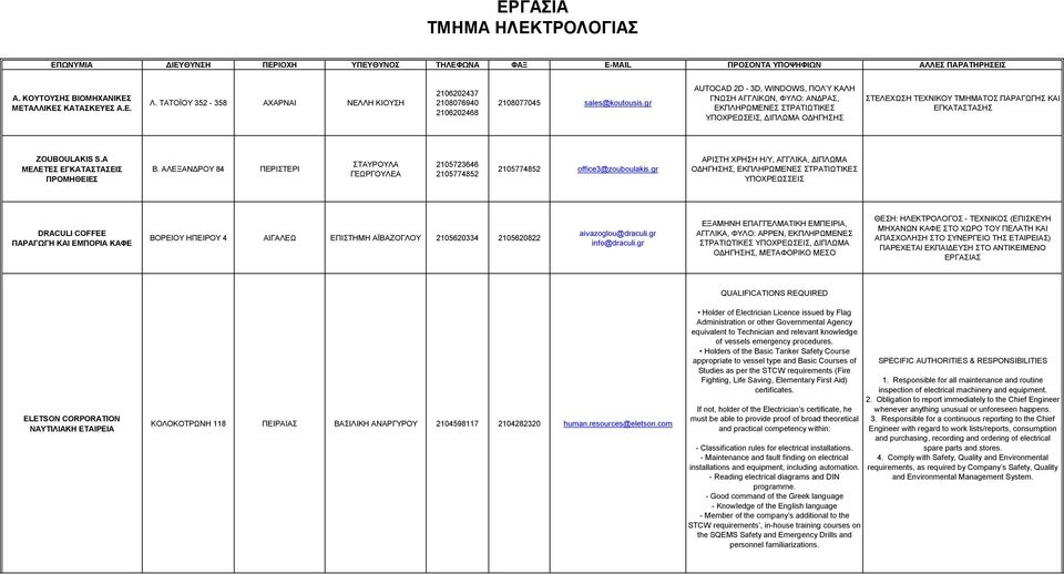 ΑΛΕΞΑΝΔΡΟΥ 84 ΠΕΡΙΣΤΕΡΙ ΣΤΑΥΡΟΥΛΑ ΓΕΩΡΓΟΥΛΕΑ 2105723646 2105774852 2105774852 office3@zouboulakis.