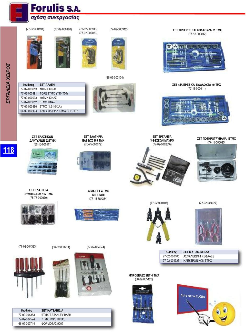 ) 66-02-000104 ΤΑΦ ΣΦΑΙΡΙΚΑ 6ΤΜΧ BLISTER (66-02-000104) ΣΕΤ ΦΙΛΙΕΡΕΣ ΚΑΙ ΚΟΛΑΟΥΖΑ 40 ΤΜΧ (77-18-000011) 118 ΣΕΤ ΕΛΑΣΤΙΚΩΝ ΔΑΚΤΥΛΙΩΝ 225ΤΜΧ (66-15-000111) ΣΕΤ ΕΛΑΤΗΡΙΑ ΕΛΞΕΩΣ 109 ΤΜΧ (75-75-000072)