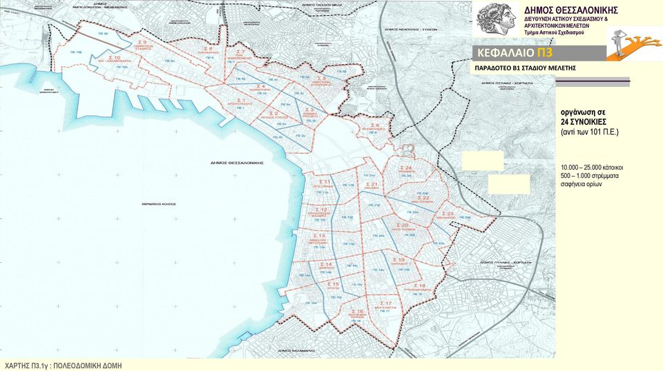 ΜΕΛΕΤΗΣ οργάνωση σε 24 ΣΥΝΟΙΚΙΕΣ (αντί των 101 Π.Ε.) 10.000 25.