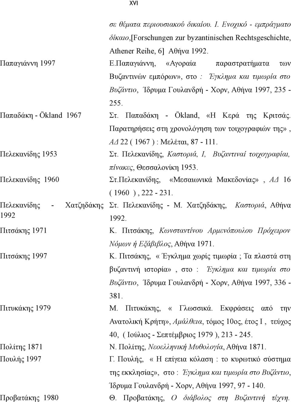Παπαδάκη - Ökland, «H Κερά της Κριτσάς. Παρατηρήσεις στη χρονολόγηση των τοιχογραφιών της», ΑΔ 22 ( 1967 ) : Μελέται, 87-111. Πελεκανίδης 1953 Στ.