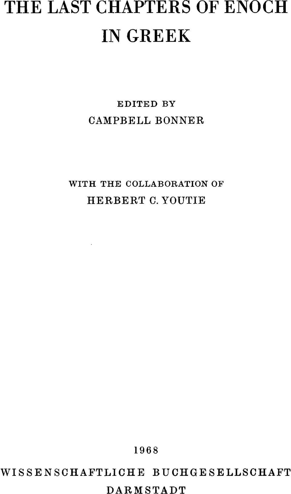 COLLABORATION OF HERBERT C.