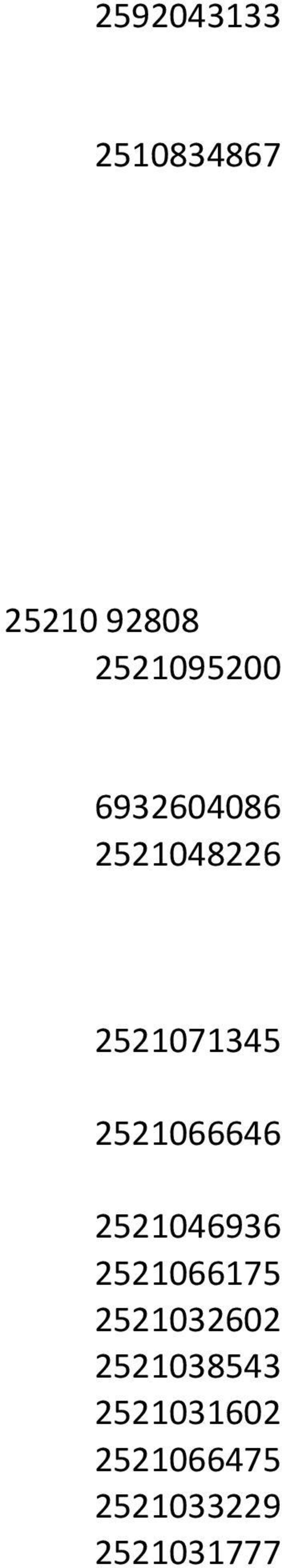 2521066646 2521046936 2521066175 2521032602