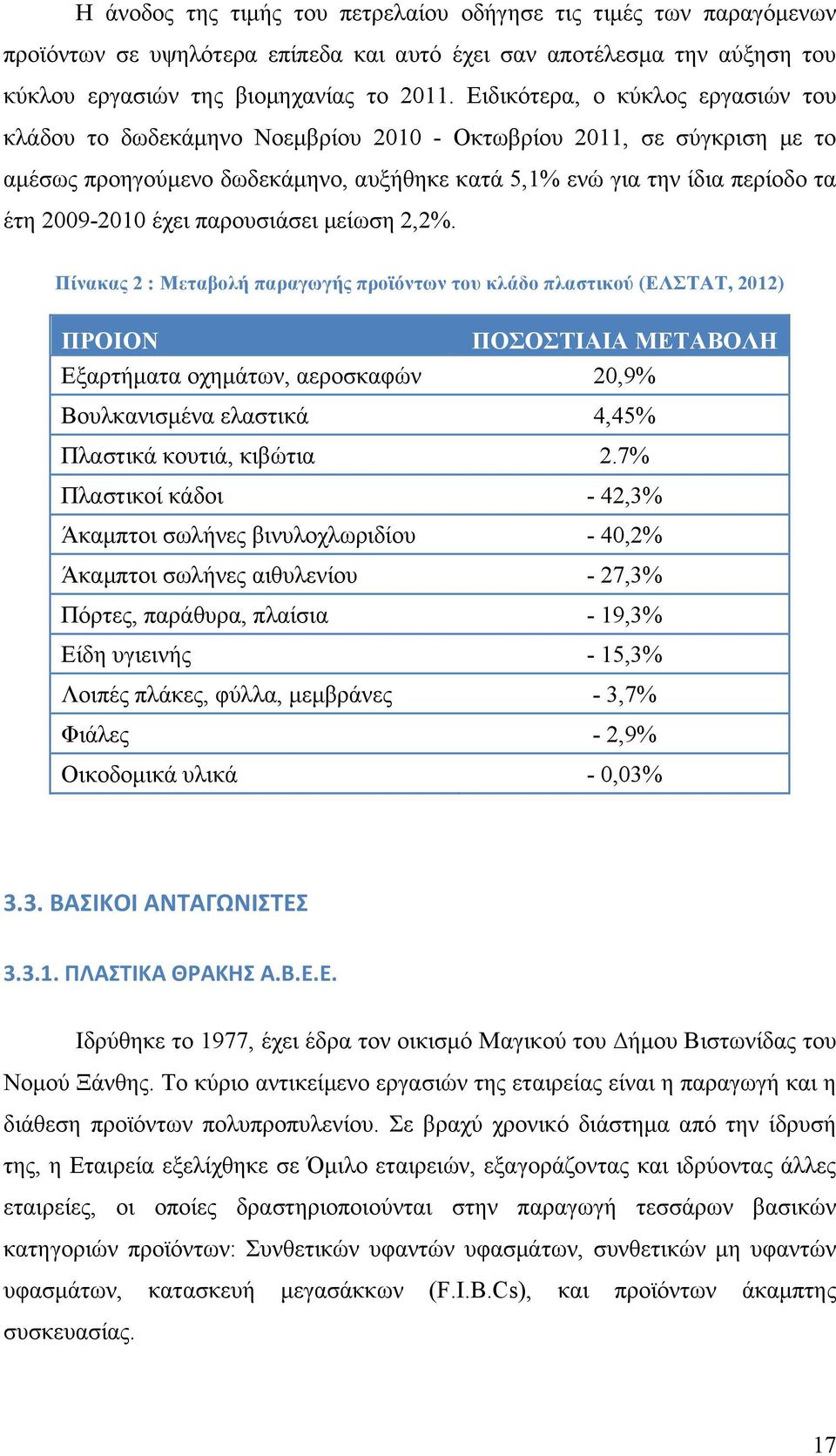 έχει παρουσιάσει µείωση 2,2%.