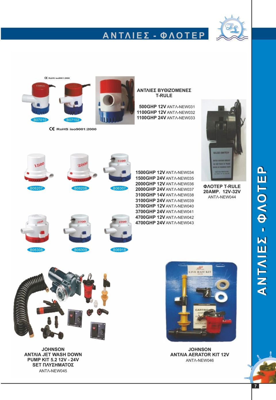 ANTΛ-NEW037 3100GHP 14V ANTΛ-NEW038 3100GHP 24V ANTΛ-NEW039 3700GHP 12V ANTΛ-NEW040 3700GHP 24V ANTΛ-NEW041 4700GHP 12V ANTΛ-NEW042 4700GHP 24V ANTΛ-NEW043