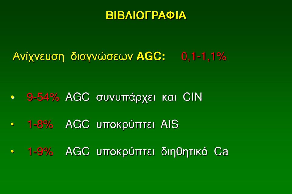 συνυπάρχει και CIN 1-8% AGC