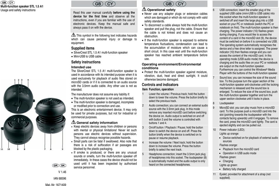 Keep the manual safe and always pass it on with the device. This symbol in the following text indicates hazards which can cause personal injury or damage to equipment.