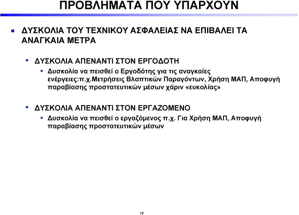 μετρήσεις Βλαπτικών Παραγόντων, Χρήση ΜΑΠ, Αποφυγή παραβίασης προστατευτικών μέσων χάριν «ευκολίας»