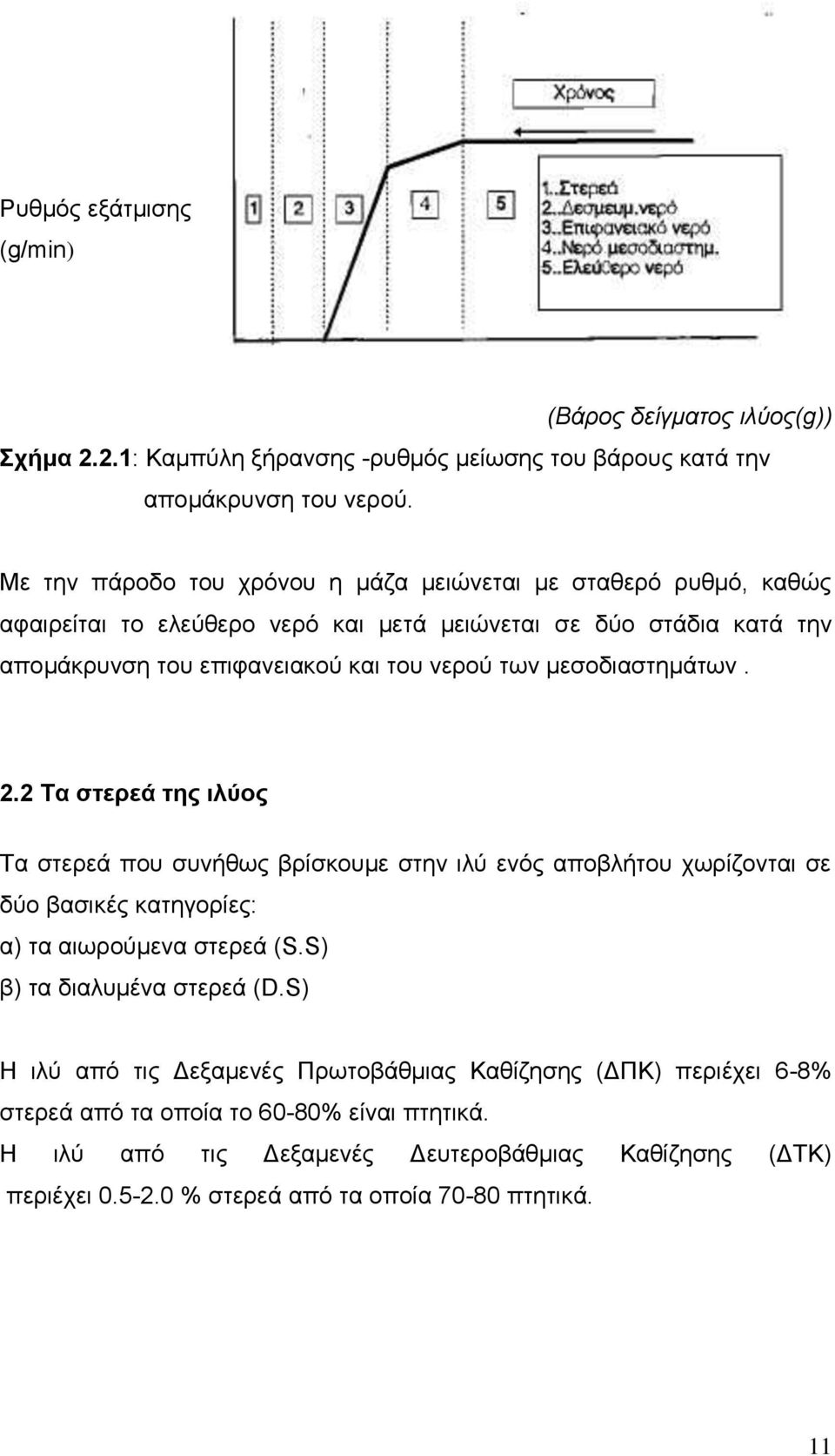 μεσοδιαστημάτων. 2.2 Τα στερεά της ιλύος Τα στερεά που συνήθως βρίσκουμε στην ιλύ ενός αποβλήτου χωρίζονται σε δύο βασικές κατηγορίες: α) τα αιωρούμενα στερεά (S.