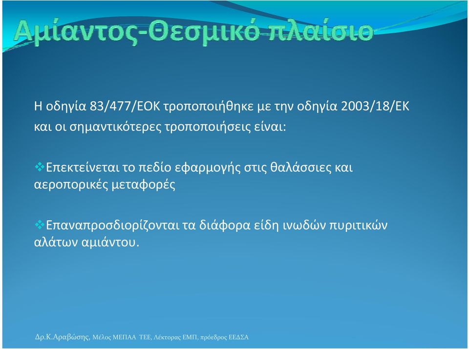 πεδίο εφαρμογής στις θαλάσσιες και αεροπορικές μεταφορές