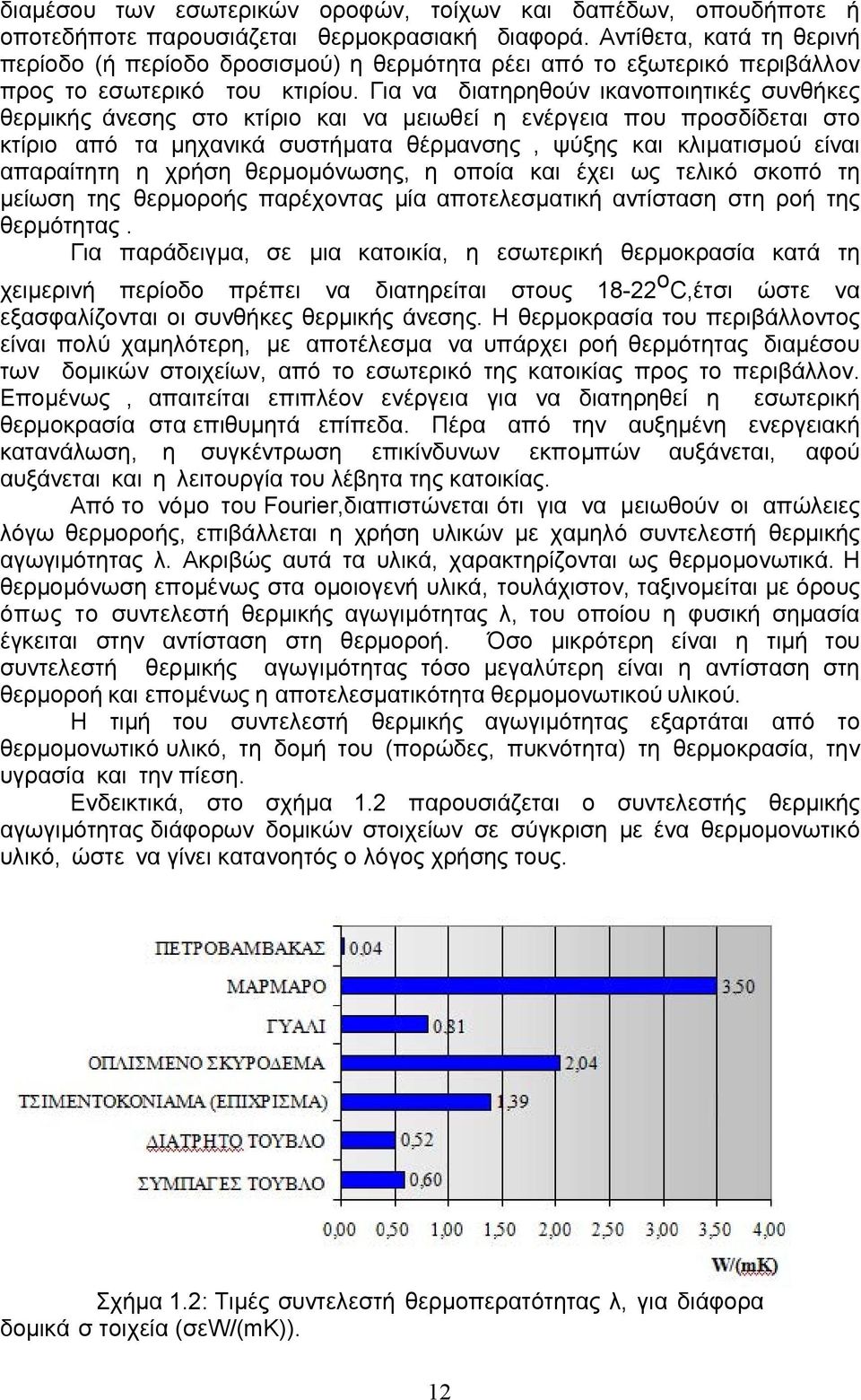 Για να διατηρηθούν ικανοποιητικές συνθήκες θερµικής άνεσης στο κτίριο και να μειωθεί η ενέργεια που προσδίδεται στο κτίριο από τα μηχανικά συστήµατα θέρµανσης, ψύξης και κλιματισμού είναι απαραίτητη