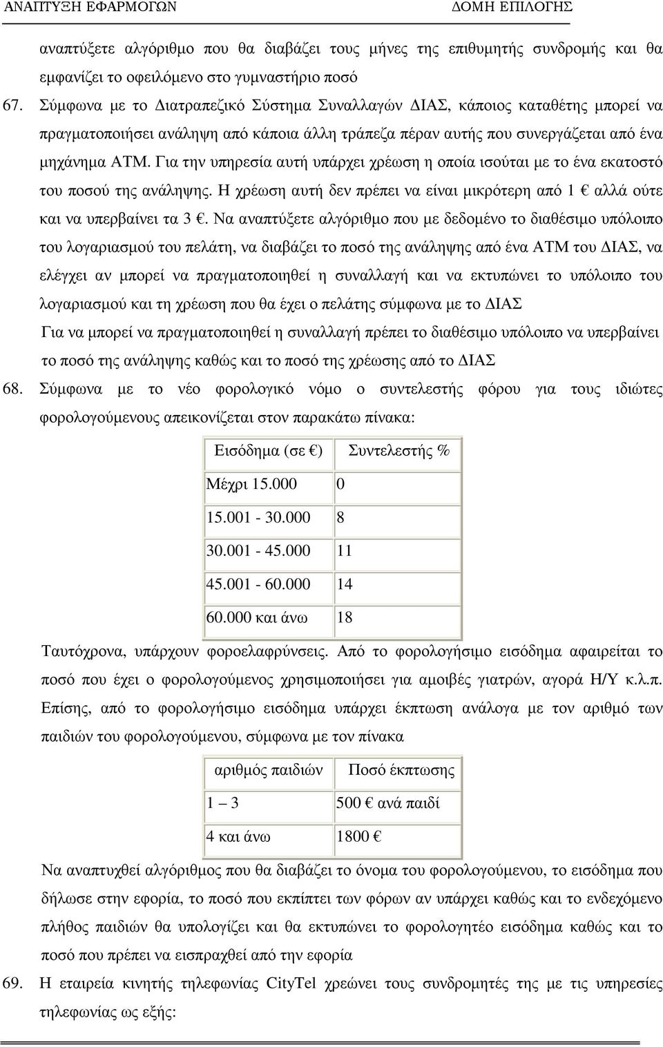 Για την υπηρεσία αυτή υπάρχει χρέωση η οποία ισούται µε το ένα εκατοστό του ποσού της ανάληψης. Η χρέωση αυτή δεν πρέπει να είναι µικρότερη από 1 αλλά ούτε και να υπερβαίνει τα 3.