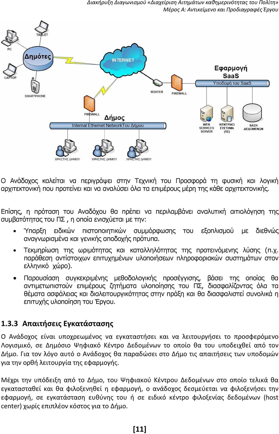 αναγνωρισμένα και γενικής αποδοχής πρότυπα. Τεκμηρίωση της ωριμότητας και καταλληλότητας της προτεινόμενης λύσης (π.χ. παράθεση αντίστοιχων επιτυχημένων υλοποιήσεων πληροφοριακών συστημάτων στον ελληνικό χώρο).