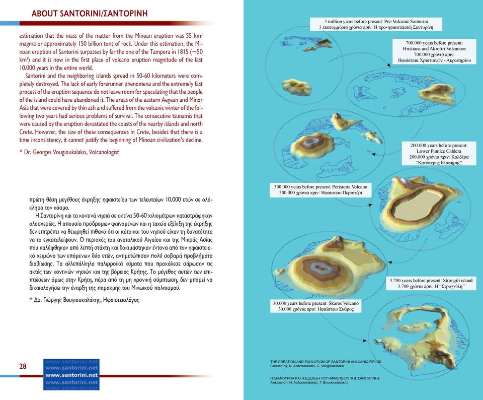 000 years in the entire world. Santorini and the neighboring islands spread in 50-60 kilometers were completely destroyed.