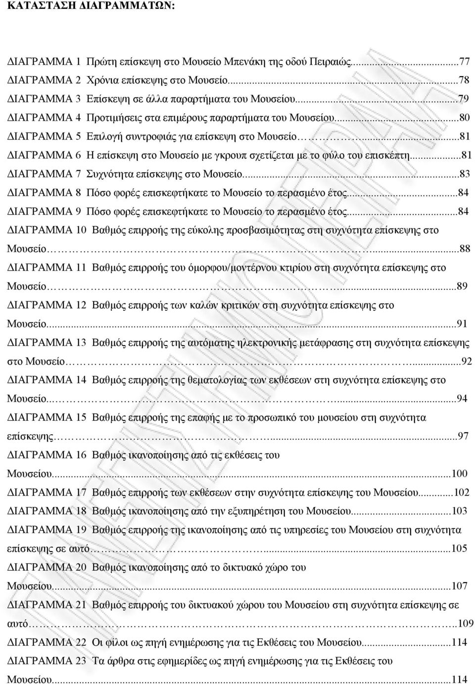 ..81 ΔΙΑΓΡΑΜΜΑ 6 Η επίσκεψη στο Μουσείο με γκρουπ σχετίζεται με το φύλο του επισκέπτη...81 ΔΙΑΓΡΑΜΜΑ 7 Συχνότητα επίσκεψης στο Μουσείο.