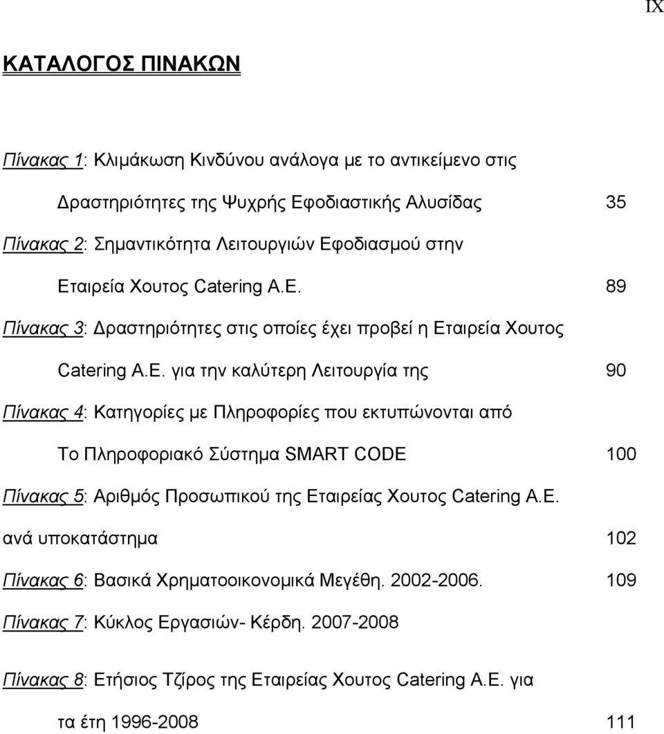 Κατηγορίες με Πληροφορίες που εκτυπώνονται από Το Πληροφοριακό Σύστημα SMART CODE 100 Πίνακας 5: Αριθμός Προσωπικού της Ετ