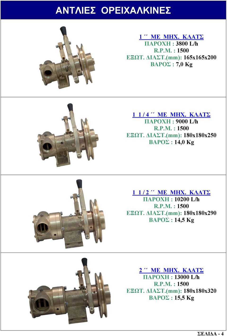 (mm): 180x180x250 ΒΑΡΟΣ : 14,0 Kg 1 1 / 2 ΜΕ ΜΗΧ. ΚΛΑΤΣ ΠΑΡΟΧΗ : 10200 L/h ΕΞΩΤ. ΙΑΣΤ.