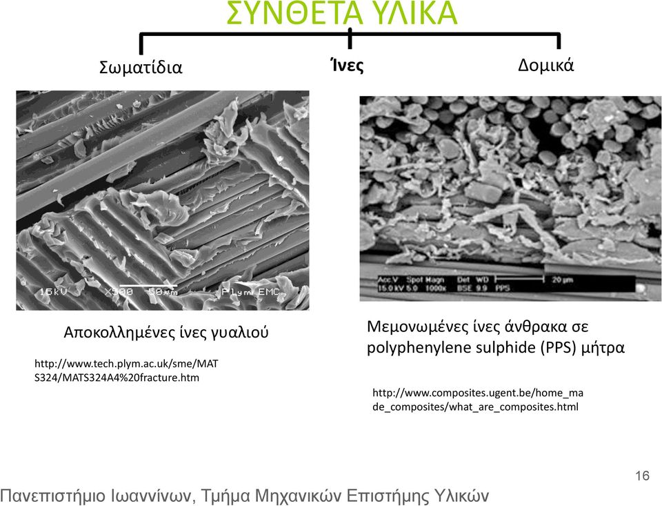 htm Μεμονωμένες ίνες άνθρακα σε plyphenylene sulphide (PPS) μήτρα