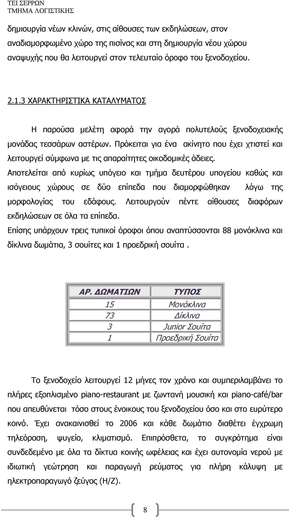 Πρόκειται για ένα ακίνητο που έχει χτιστεί και λειτουργεί σύμφωνα με τις απαραίτητες οικοδομικές άδειες.