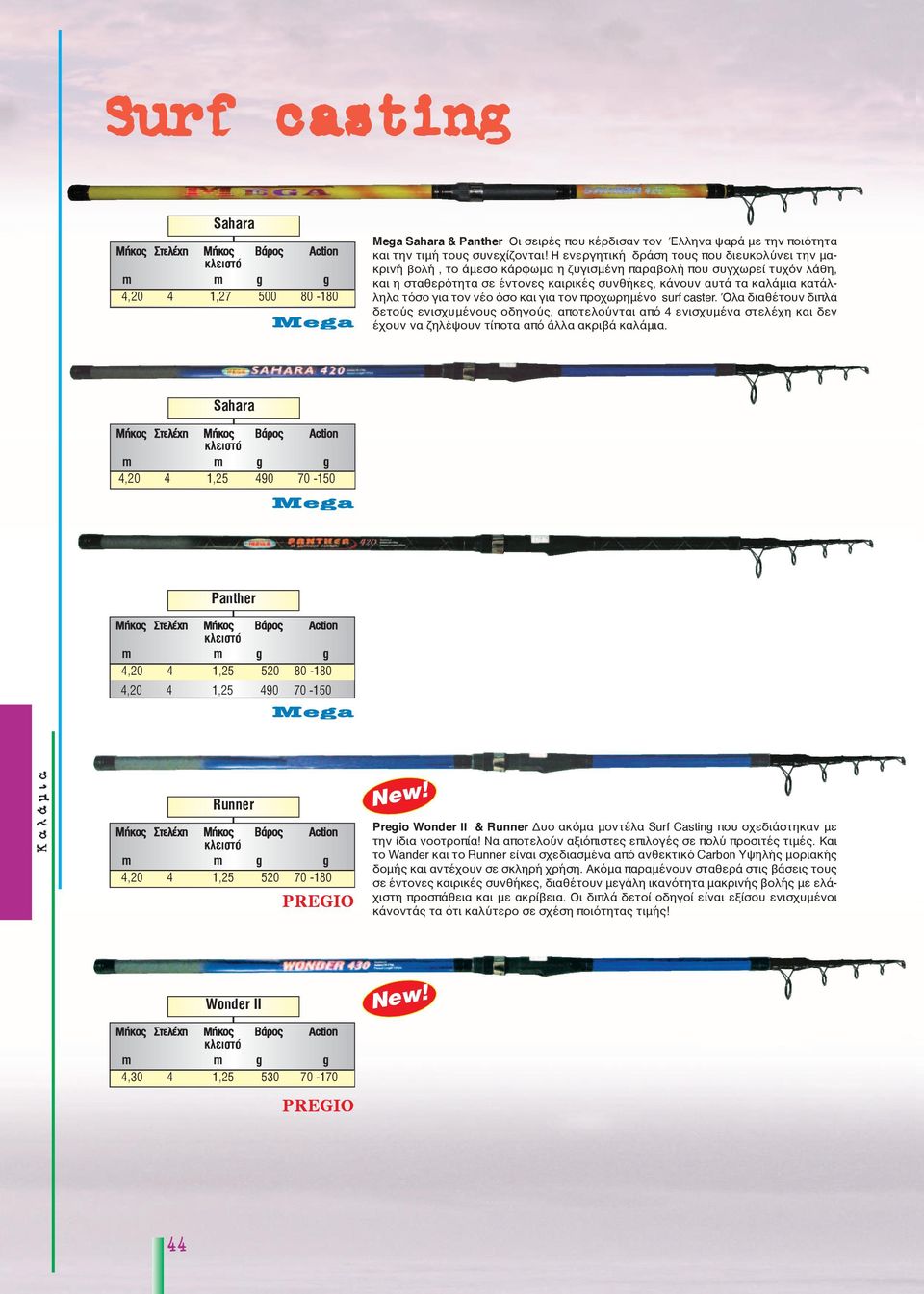 κατάλληλα τόσο για τον νέο όσο και για τον προχωρημένο surf caster.