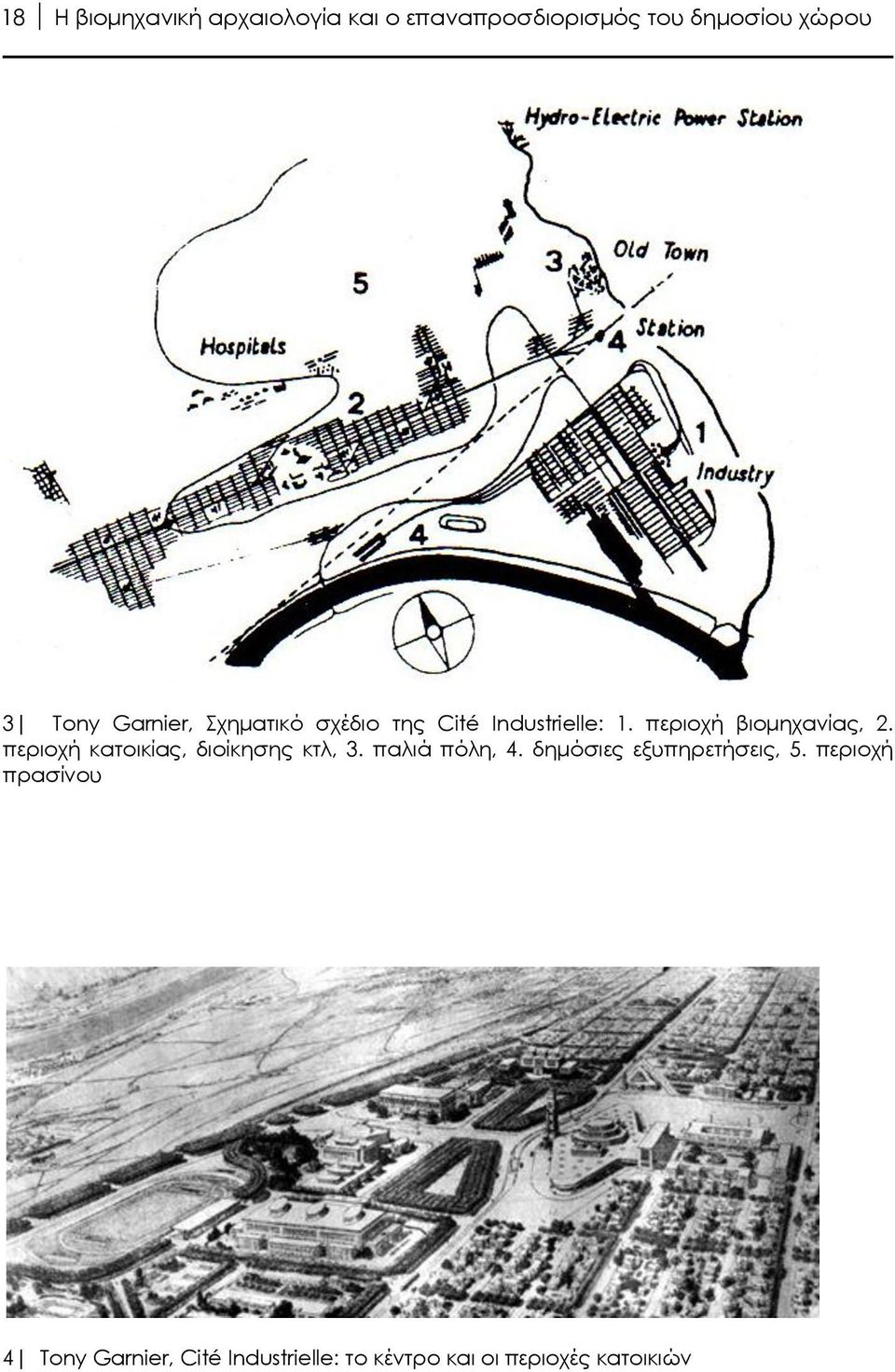 περιοχή κατοικίας, διοίκησης κτλ, 3. παλιά πόλη, 4. δημόσιες εξυπηρετήσεις, 5.