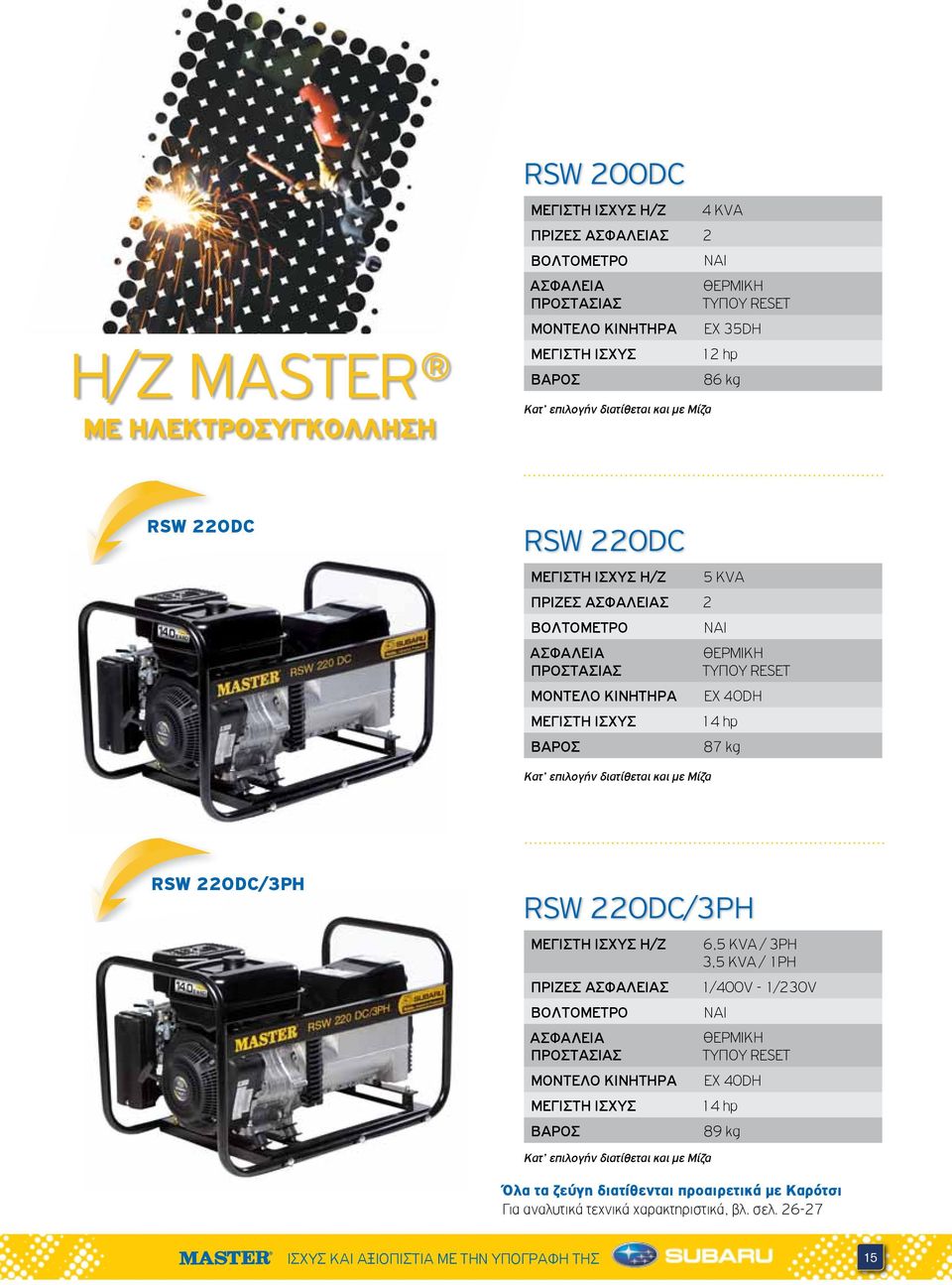 220DC/3PH Η/Ζ 6,5 KVA / 3PH 3,5 KVA / 1PH ΠΡΙΖΕΣ Σ 1/400V - 1/230V ΒΟΛΤΟΜΕΤΡΟ Κατ επιλογήν διατίθεται και με Μίζα ΘΕΡΜΙΚΗ ΤΥΠΟΥ RESET ΕX 40DH 14 hp